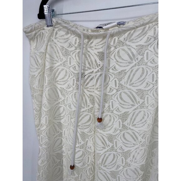 GUY HARVEY COLLECTION BY ARTISANS WHITE CROCHET LACE COVER UP PANTS NWT MEDIUM - Picture 3 of 5